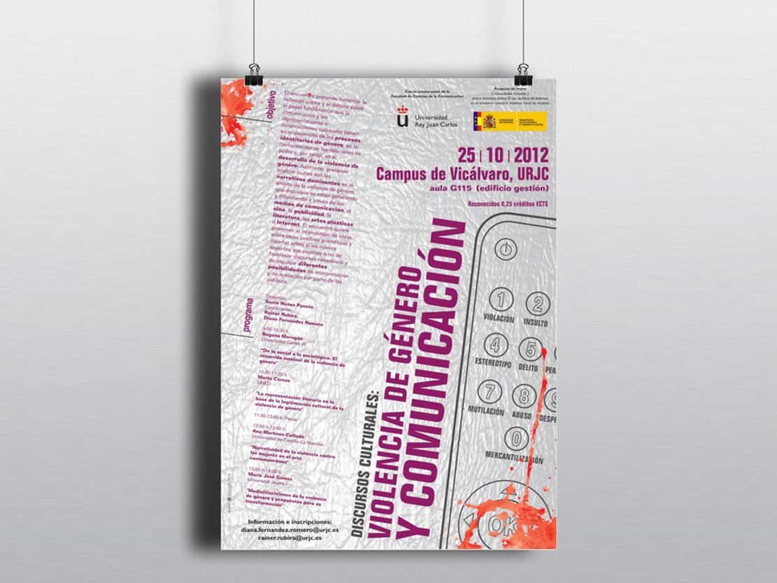 Creatività per locandine e volantini campagna 'Violenza di genere e comunicazione'